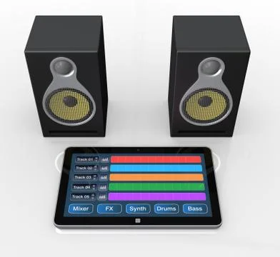 Computer music software Illustrazione stock