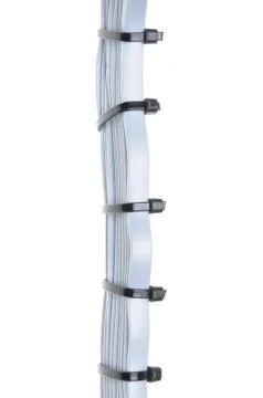 Computer natwork cables with cable ties Stock Photos