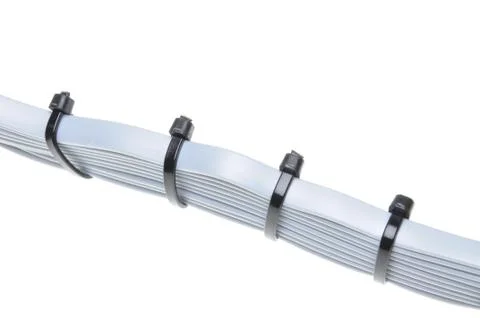 Computer natwork cables with cable ties Stock-Fotos