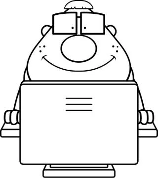 Computer Nerd Illustrazione stock