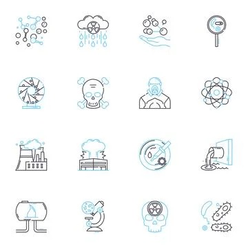 Computer Nerks linear icons set. Coding, Gaming, Software, Hardware, Nerking Stock Illustration