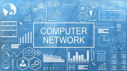 Computer Network, Animated Typography Stock Illustration