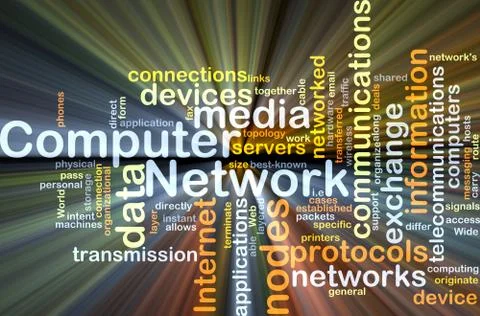 Computer network background concept glowing Stock Illustration