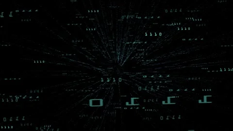 Computer network binary data matrix Stock-Footage 241434110
