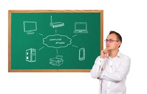 Computer network on board Foto stock