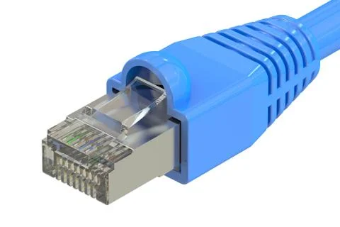 Computer network cable, 3D rendering Stock Illustration