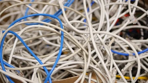 Computer network cables Stock Footage 88408870