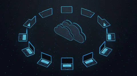 Computer Network Cloud Stock Footage 62343054
