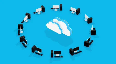 Computer Network Cloud Stock Footage 62343453