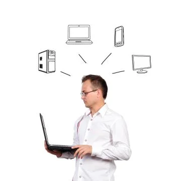 Computer network concept 스톡 일러스트