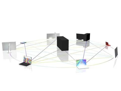 Computer network Conceptual computer network in circle Copyright: xZoonar.... Stock Photos