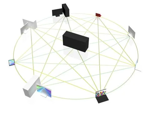 Computer network Conceptual computer network in circle Copyright: xZoonar.... Stock Photos