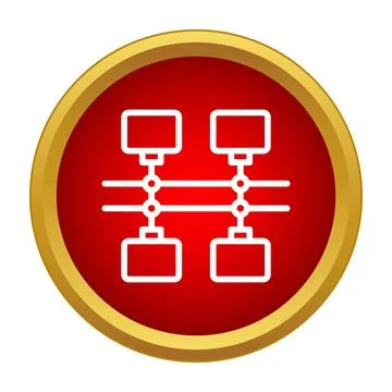 Computer network connecting multiple devices icon design Stock Illustration