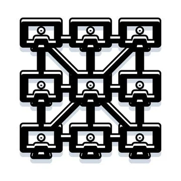 Computer network connecting users for global communication イラスト素材