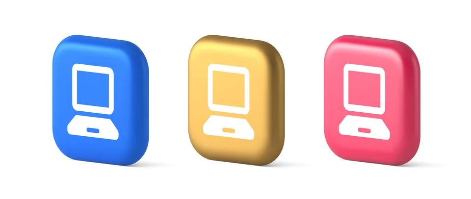 Computer network connection button digital information browsing 3d realisti.. Illustrazione stock