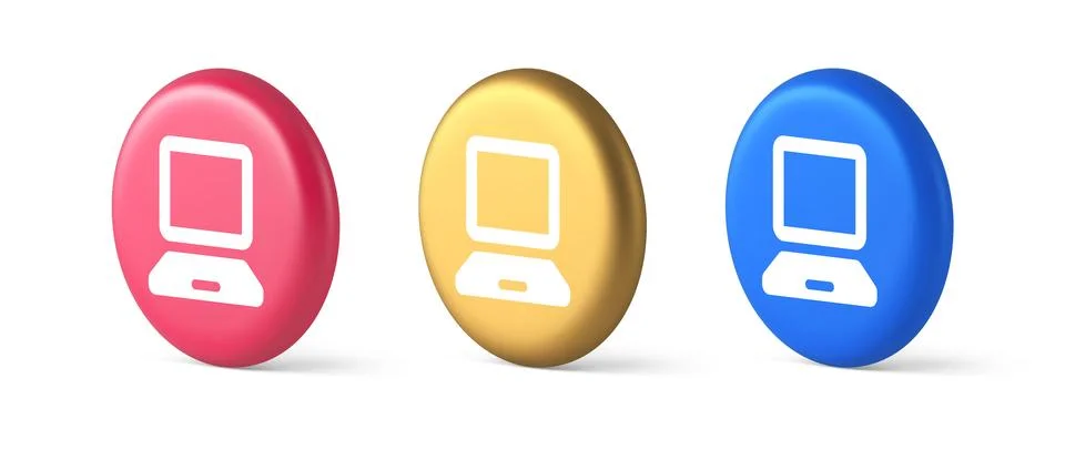 Computer network connection button digital information browsing 3d realisti.. Illustrazione stock