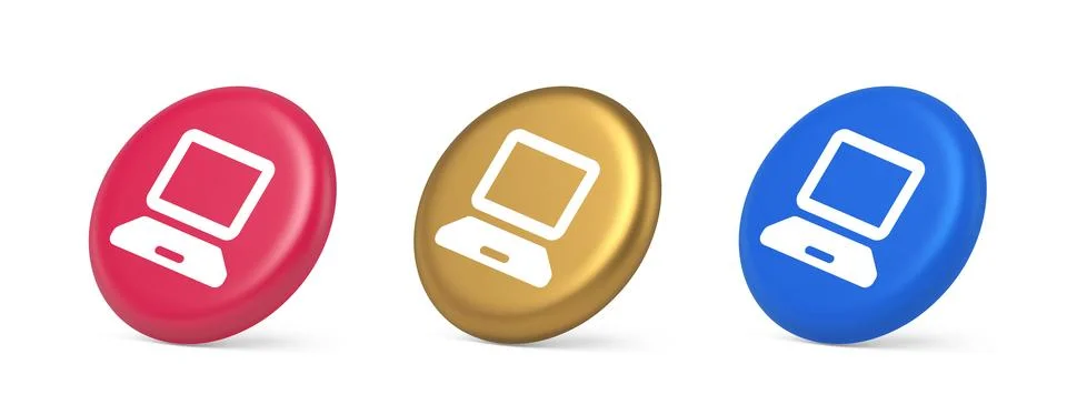 Computer network connection button digital information browsing 3d realisti.. Illustrazione stock