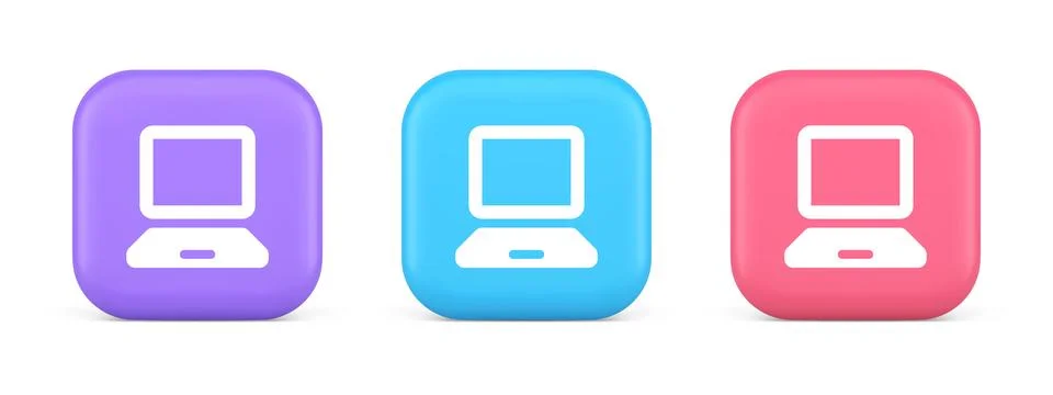 Computer network connection button digital information browsing 3d realisti.. Illustrazione stock