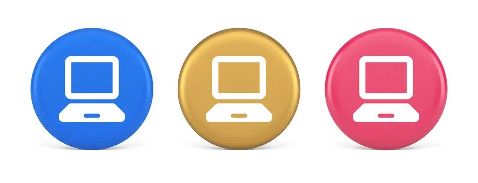 Computer network connection button digital information browsing 3d realisti.. Stock Illustration