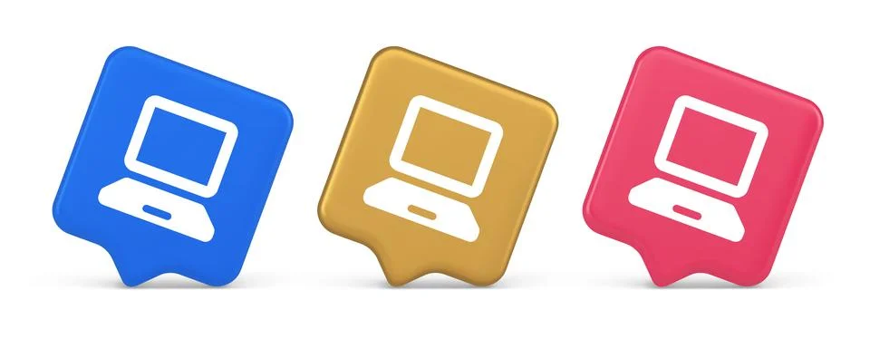 Computer network connection button digital information browsing 3d realisti.. Stock Illustration