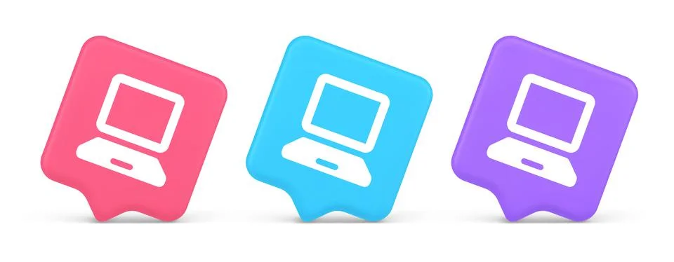 Computer network connection button digital information browsing 3d realisti.. Illustrazione stock