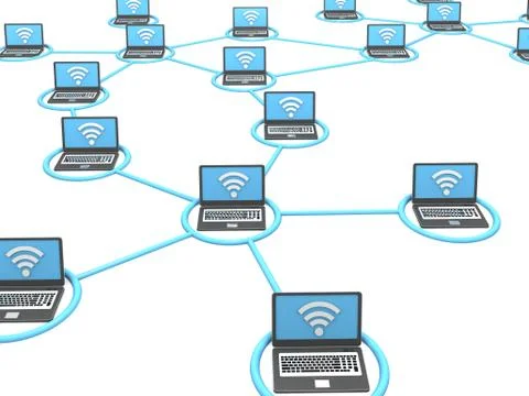 Computer network connection concept Stock Illustration