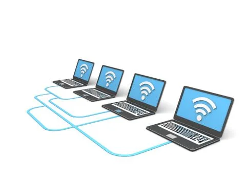 Computer network connection concept Stock Illustration