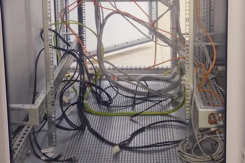The computer network connection relies heavily on properly installed cables.  Stock Photos