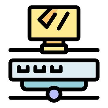 Computer network connection with router illustration Stock Illustration