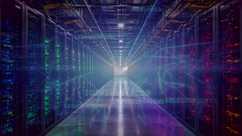 Computer network data animation Stock Footage 335965082