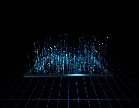 Computer network data communication, electronic technology Illustrazione stock