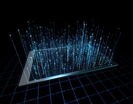 Computer network data communication, electronic technology Illustrazione stock