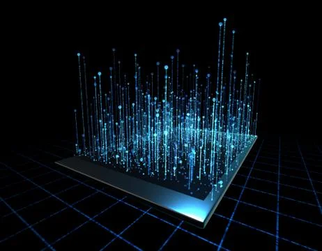 Computer network data communication, electronic technology Illustrazione stock