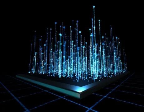 Computer network data communication, electronic technology Illustrazione stock