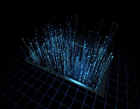 Computer network data communication, electronic technology Illustrazione stock