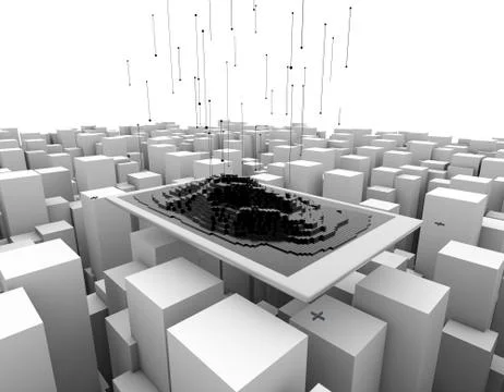 Computer network data communication, electronic technology Illustrazione stock