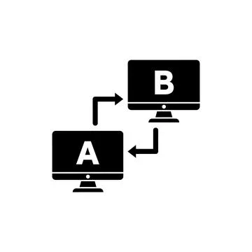 Computer Network Data Transfer and Link Icon イラスト素材