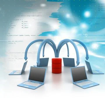 Computer network in digital design Stock Illustration