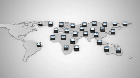 Computer Network Stock Footage 34486499