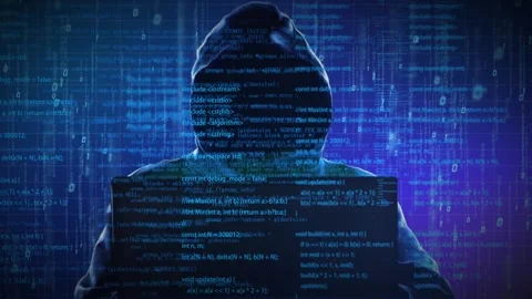 Computer network hackers tamper with code programs to steal user data Stock Footage 166681513