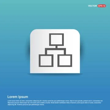 Computer network icon  - Blue Sticker button Illustrazione stock