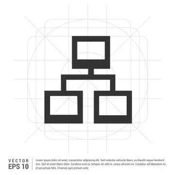 Computer network icon Stock Illustration