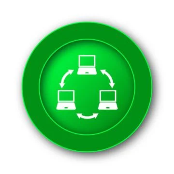 Computer network icon. Internet button on white background.. Stock Illustration