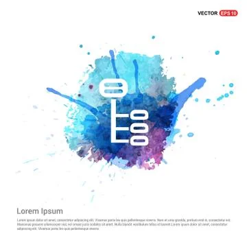 Computer Network Icon - Watercolor Background Stock Illustration