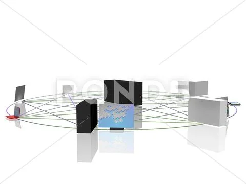 Computer network Stock Illustration