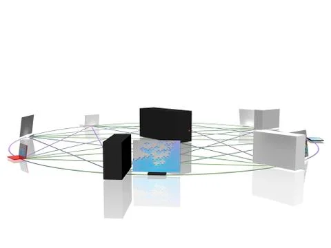 Computer network Stock Illustration