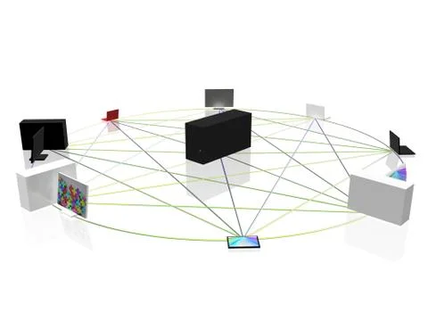Computer network Stock Illustration