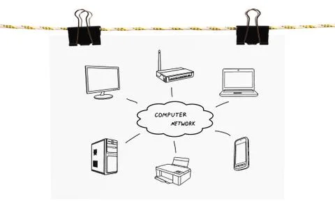 Computer network Illustrazione stock