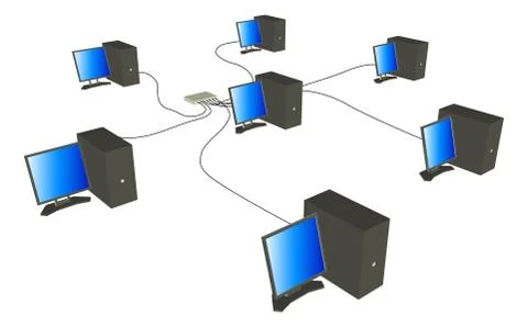 Computer network Stock Illustration