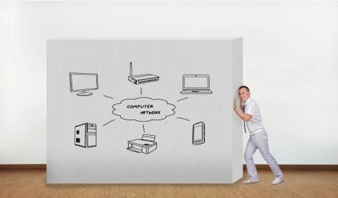 Computer network Illustrazione stock